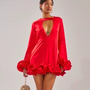 AKIRA GIRLY GIRL SATIN MINI DRESS Size LL